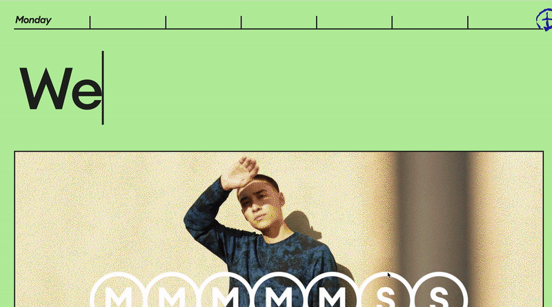 An animated image shows a boy shielding his eyes, squinting against bright light. Above him, text starting with "We" and a sequence of days represented by letters cycling rapidly at the bottom. The year 2024 is subtly displayed, hinting at an upcoming event in the realm of marketing. - Ketamine